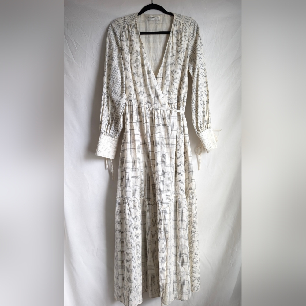Physique Du Role Made in Italy Cotton Wrap Maxi Dress | M